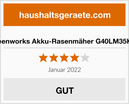  Greenworks Akku-Rasenmäher G40LM35K2X Test