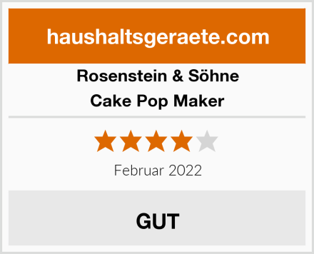 Rosenstein & Söhne Cake Pop Maker Test