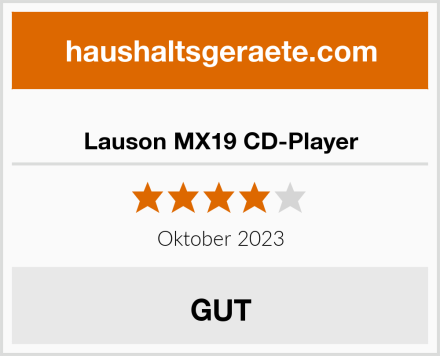  Lauson MX19 CD-Player Test