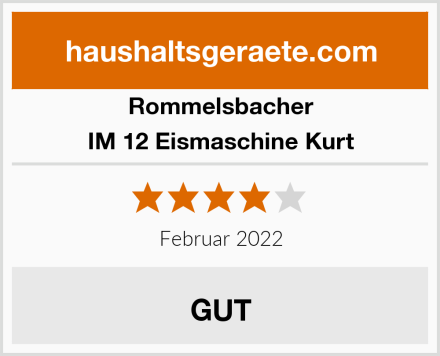 Rommelsbacher IM 12 Eismaschine Kurt Test