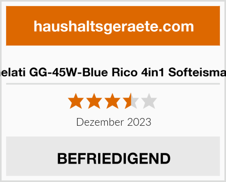  Gino Gelati GG-45W-Blue Rico 4in1 Softeismaschine Test