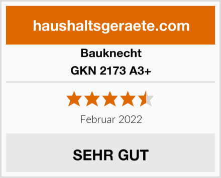 Bauknecht GKN 2173 A3+ Test