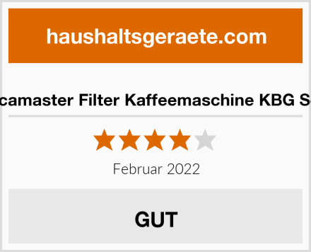  Moccamaster Filter Kaffeemaschine KBG Select Test