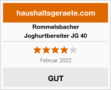Rommelsbacher Joghurtbereiter JG 40 Test