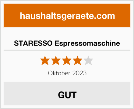  STARESSO Espressomaschine Test