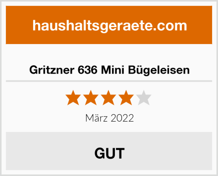  Gritzner 636 Mini Bügeleisen Test