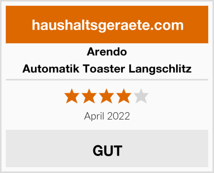 Arendo Automatik Toaster Langschlitz Test