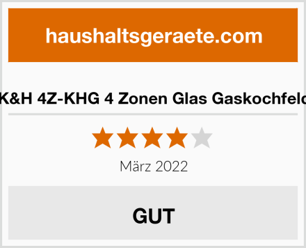  K&H 4Z-KHG 4 Zonen Glas Gaskochfeld Test