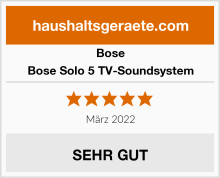 Bose Bose Solo 5 TV-Soundsystem Test