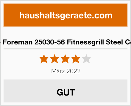  George Foreman 25030-56 Fitnessgrill Steel Compact Test