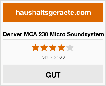 Denver MCA 230 Micro Soundsystem Test