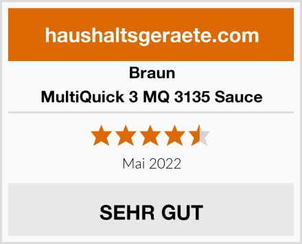 Braun MultiQuick 3 MQ 3135 Sauce Test