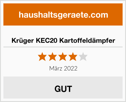  Krüger KEC20 Kartoffeldämpfer Test