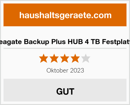  Seagate Backup Plus HUB 4 TB Festplatte Test