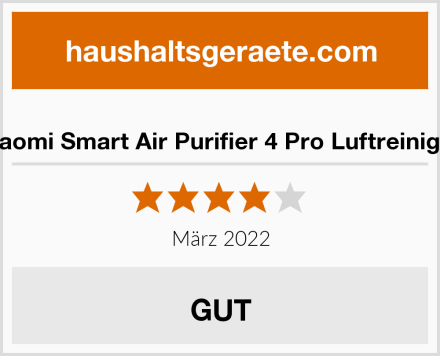  Xiaomi Smart Air Purifier 4 Pro Luftreiniger Test