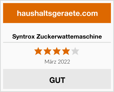  Syntrox Zuckerwattemaschine Test