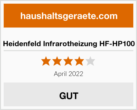  Heidenfeld Infrarotheizung HF-HP100 Test