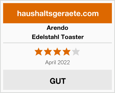 Arendo Edelstahl Toaster Test