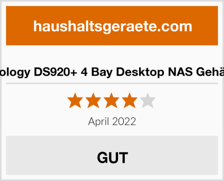  Synology DS920+ 4 Bay Desktop NAS Gehäuse Test