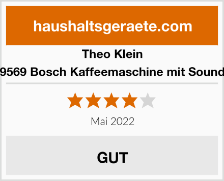 Theo Klein 9569 Bosch Kaffeemaschine mit Sound Test