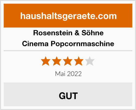 Rosenstein & Söhne Cinema Popcornmaschine Test