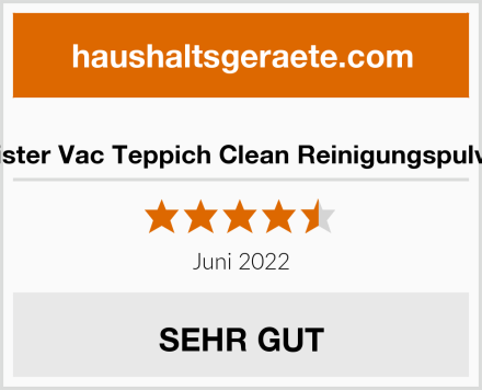  Mister Vac Teppich Clean Reinigungspulver Test