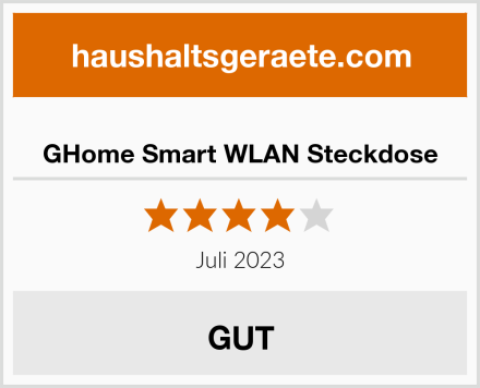  GHome Smart WLAN Steckdose Test