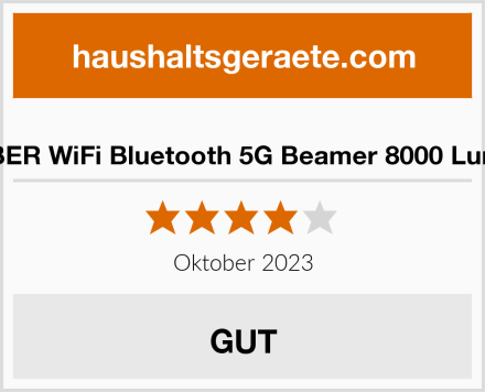  YABER WiFi Bluetooth 5G Beamer 8000 Lumen Test